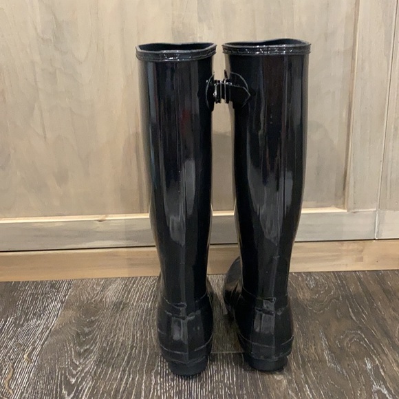 NEW Hunter Tall Black Shine Boots size 8 - Picture 3 of 12